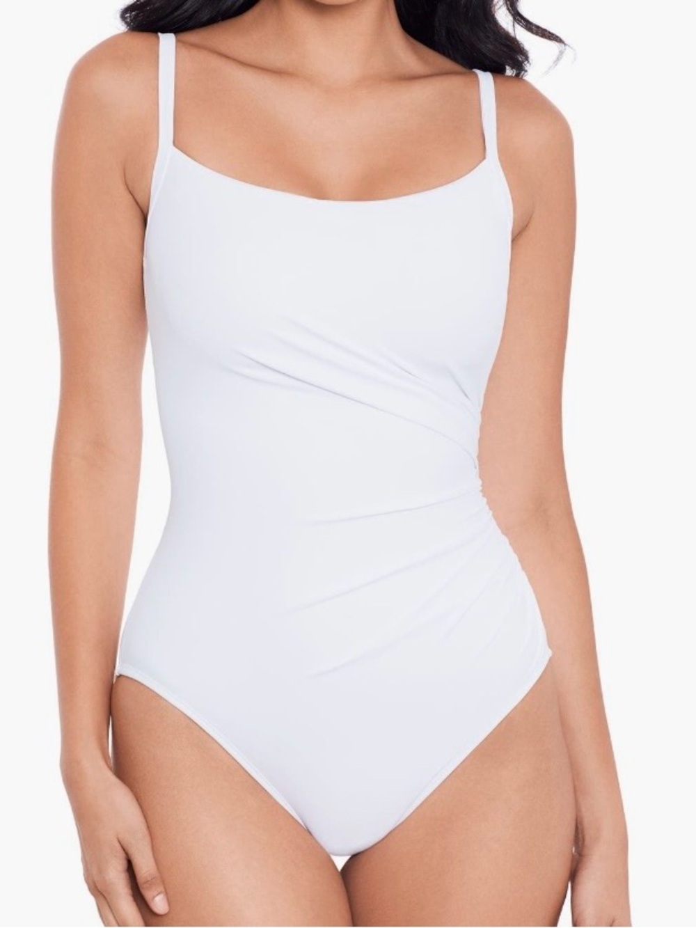 Miraclesuit Women's Rock Solid Starr Underwire One-Piece Swimsuit White Size 8